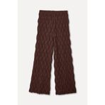 Mudo Kadın Kahverengi Dokulu Wide Leg Pantolon
