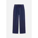 Mudo Kadın Lacivert Comfort Fit Keten Pantolon