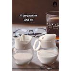 Muf Home 2'li Cam Şekerlik ve Sütlük Seti - Pratik Kapaklı Kahve Yanı Sunum Seti Kahve Sütlüğü Seti - Sosluk- Bpa Içermez (2x 210ML Hacim)