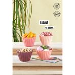 MUF HOME 4’lü Renkli Çerezlik Seti - BPA İçermez Sert Plastik Dayanıklı Kuruyemiş, Cips ve Dondurma Kaseleri