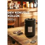 MUF HOME Dev Cam Gövde Kokusuz Küllük Yanmaz Plastik Kapaklı Dekoratif Ev, Ofis Kül Tablası Şık Tasarım 660cc