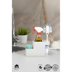 Muf Home Kaşıklık & Süngerlik Tezgah Üstü Kaşıklık Süngerlik Fırçalık Düzenleyici Organizer - Beyaz