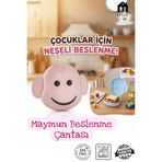 Muf Home Sevimli Maymun Tasarımlı Kilitli Çocuk Beslenme Kutusu ve Saklama Kabı (1200ML) Bpa Free