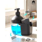 Muf Home Süngerlikli Cam Sıvı Sabunluk - 425 ml Mutfak Tezgah Üstü Bulaşık Deterjanlığı Modern Sabunluk