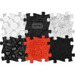 Muffik Baby Black & White Set · 55X80 cm 6 Parça Yumuşak Siyah-Beyaz Kontrast Aktivite Matı | Bebek Tummy Time ve Motor Gelişim Için Oyun Halısı - 55 x 80 cm - Kırmızı - Beyaz - Siyah