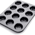 Muffin Kek Kabı ve Cupcake Fırın Tepsisi – Yapışmaz Metal Hamur, 12 Gözlü Muffin Kabı, Cup Cake Pişirme Tepsisi, Fırın Uyumlu Kek Kalıbı Yüksek Sıcaklığa Dayanıklı