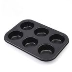 Muffin Kek Kabı ve Cupcake Fırın Tepsisi – Yapışmaz Metal Hamur,Muffin Kabı, Cup Cake Pişirme Tepsisi, Fırın Uyumlu Kek Kalıbı Yüksek Sıcaklığa Dayanıklı (6 Gözlü)