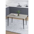 Mufian Concept DAMLA 60x90 Cm İskandinav - Bohem Oval Köşe Traverten Desen Mutfak - Yemek - Balkon - Çalışma Masası