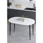 Mufian Concept Melinda 70x110 Cm İskandinav - Bohem Oval Beyaz Tabla Mutfak - Yemek - Balkon - Çalışma Masası