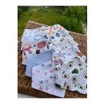 mugaSA - %100 Organik Bebek Önlüğü, Fular, Muslin, Mama Önlüğü, Çıtçıtlı 10'lu ,çift Katlı Desenli