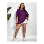 Mügerella Kadın Oversize %100 Pamuk Tişört T-Shirt – Spor Rahat Salaş Basic