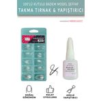 Muggio 100lü Badem Model Takma Tırnak Ve 10 gr Yapıştırıcı Set