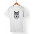 Muggkuppa Ay Yıldız Türk-Bozkurt Unisex-Erkek Beyaz T-Shirt
