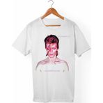 Muggkuppa David Bowie Unisex-Erkek Beyaz T-Shirt - L