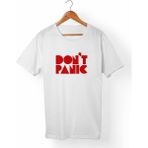 Muggkuppa Don'T Panic Unisex-Erkek Beyaz T-Shirt - L