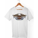 Muggkuppa Harley Davidson Unisex-Erkek Beyaz T-Shirt