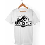 Muggkuppa Jurassic Park Unisex-Erkek Beyaz T-Shirt