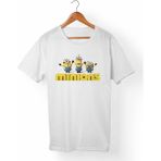 Muggkuppa Minions Unisex-Erkek Beyaz T-Shirt
