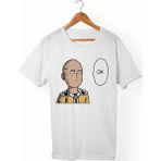 Muggkuppa One-Punch Man Unisex-Erkek Beyaz T-Shirt - L