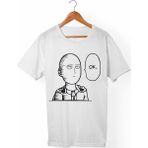 Muggkuppa One-Punch Man Unisex-Erkek Beyaz T-Shirt - XL