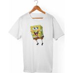 Muggkuppa Süngerbob Unisex-Erkek Beyaz T-Shirt - L