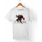 Muggkuppa Thor Unisex-Erkek Beyaz T-Shirt - L