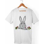 Muggkuppa Vegan-Stop Animal Testing Unisex-Erkek Beyaz T-Shirt