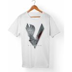 Muggkuppa Vikings Ragnar Lothbrok Unisex-Erkek Beyaz T-Shirt - XL