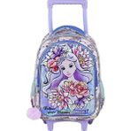 Muggle 2 Bölmeli Princess Çekçekli Okul Çantası Mor (Mu-9171)