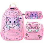 Muggle 2 Bölmeli Sweet And Sparkly Okul Çantası + Beslenme Çantası + Kalemlik Pembe 3 Lü Set