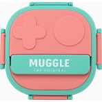 Muggle 500 ml Paslanmaz Çelik Yemek Kabı 3 Bölmeli Beslenme Kabı Lunch Box Yemek Termosu Sefer Tası - Pembe