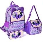 Muggle 6962 Dog Mor 3'lü Okul Çantası Set
