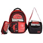 Muggle 9164 Team Basketball Siyah 3'lü Okul Sırt Çantası Set