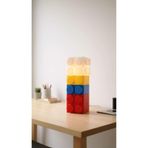 muggle design Renkli LEGO Blok Lamba – Dekoratif Gece Lambası Çocuk Odası & Retro Tasarım (36 CM) Kırmızı 36 x 17