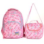 Muggle MU-004 Flamingo Okul Sırt Çantası 2'li Set Pembe - Açık Pembe
