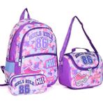 Muggle MU-6788 Girls Rule 3'lü Okul Sırt Çantası Set
