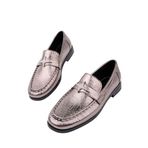 Muggo Arrow Tokalı Kadın Günlük Loafer Ayakkabı Gümüş 37