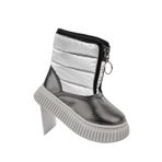 Muggo CANDY Garantili Bebek Rahat Kalıp Önü Fermuarlı İçi Kürklü Yağmur ve Kar Botu GÜMÜŞ 24