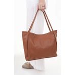 Muggo Lea Kadın Shopper El ve Omuz Çantası - Taba