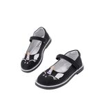 Muggo Paty Cırtlı Ve Simli Günlük Kız Çocuk Babet Siyah 30