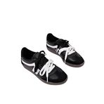 Muggo RETRO Çift Bağcıklı Günlük Kadın Sneaker Spor Ayakkabı SİYAH- BEYAZ 40
