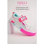 Muggo SONİC Garantili Legolu Bağcıklı ve Cırtlı Ortopedik Çocuk Sneaker Spor Ayakkabı GÜMÜŞ 29
