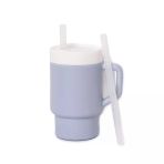 Mugley Tek Kulplu Pipetli Silikon Bardak Sky Blue