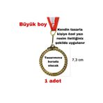 Mugs and love Kişiye özel büyük boy gold renk altın madalya