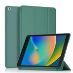 Mugust iPad 9. Nesil 2021/iPad 8. Nesil 2020/iPad 7. Nesil 2019, Koruyucu Kılıf Smart Case Cover iPad 10,2 inç ile Uyumlu (Koyu Yeşil)