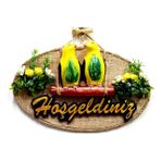 Muhabbet Kuşlu Hoşgeldiniz Kapı Süsü