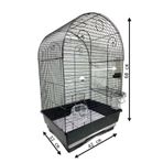 Muhabbet Kuşu Ve Papağan Için Siyah Kaplama Lüks Kuş Kafesi 42x32x68 TYC00752117562