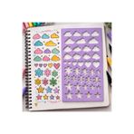 Muhcu Home Bullet Journal Stencil Şablon Cetveli – Bulut Kalp Çiçek Yıldız Şablonu