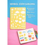 Muhcu Home Sembol Çizim Şablonu – Yıldız Kalp Bulut Stencil – Bullet Journal ve Boyama Şablonu