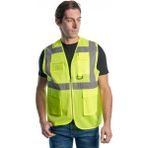 Mühendis Yeleği -Fileli-, Sarı -52E465- İş Yeleği-İş Güvenliği - 2XL